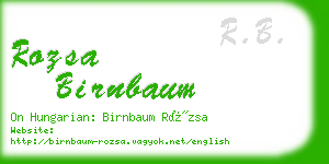 rozsa birnbaum business card